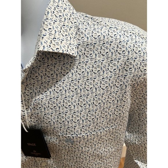 Crimsoune Club Spade Mens Long Sleeve Dress Shirt Large NEW W/TAGS Made In India - Picture 3 of 13
